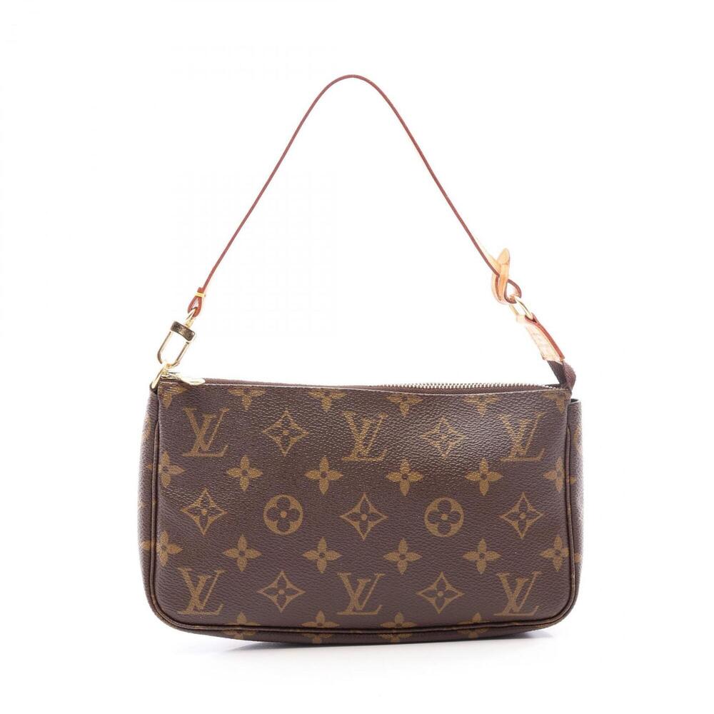 Louis Vuitton Pochette Accessoires Monogram Handbag, Coated Canvas and Leathe...